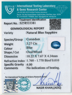 Blue Sapphire - 3.27 Carat