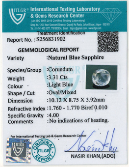 Blue Sapphire - 3.31 Carat