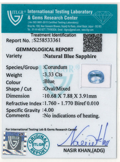 Blue Sapphire - 3.33 Carat
