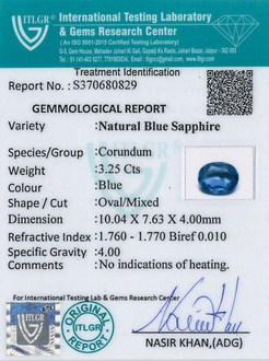 Blue Sapphire - 3.35 Carat