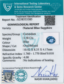 Blue Sapphire - 3.58 Carat