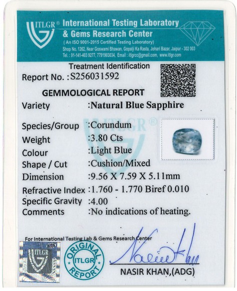 Blue Sapphire - 3.8 Carat