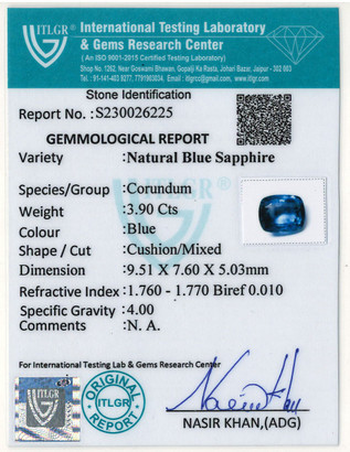 Blue Sapphire - 3.9 Carat