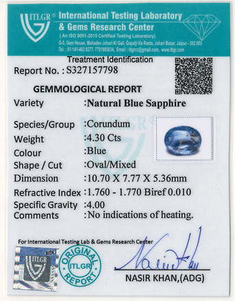 Blue Sapphire - 4.3 Carat