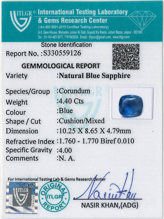 Blue Sapphire - 4.4 Carat