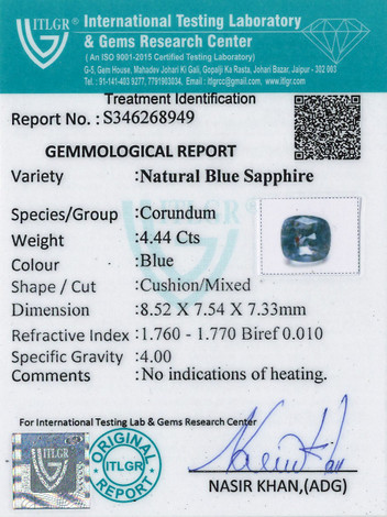 Blue Sapphire - 4.44 Carat