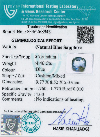Blue Sapphire - 4.46 Carat