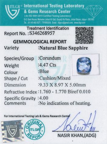 Blue Sapphire - 4.47 Carat