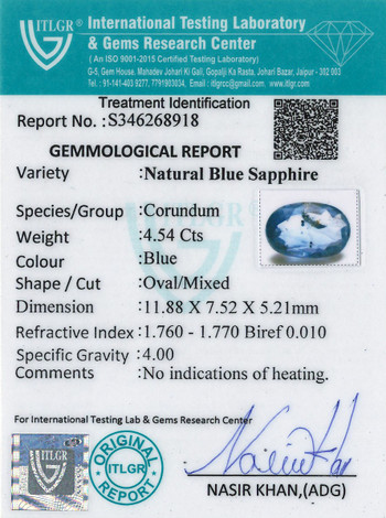 Blue Sapphire - 4.54 Carat