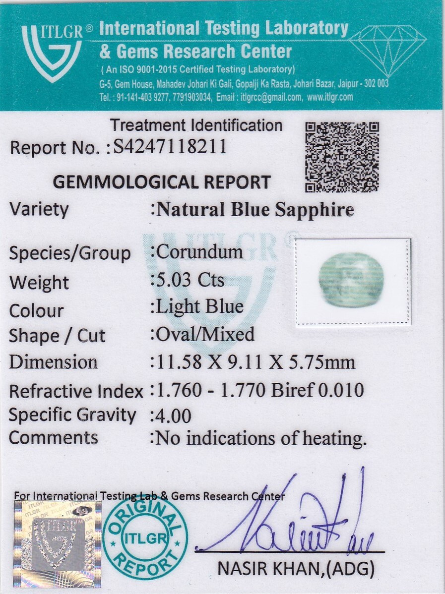 Blue Sapphire - 5.03 Carat
