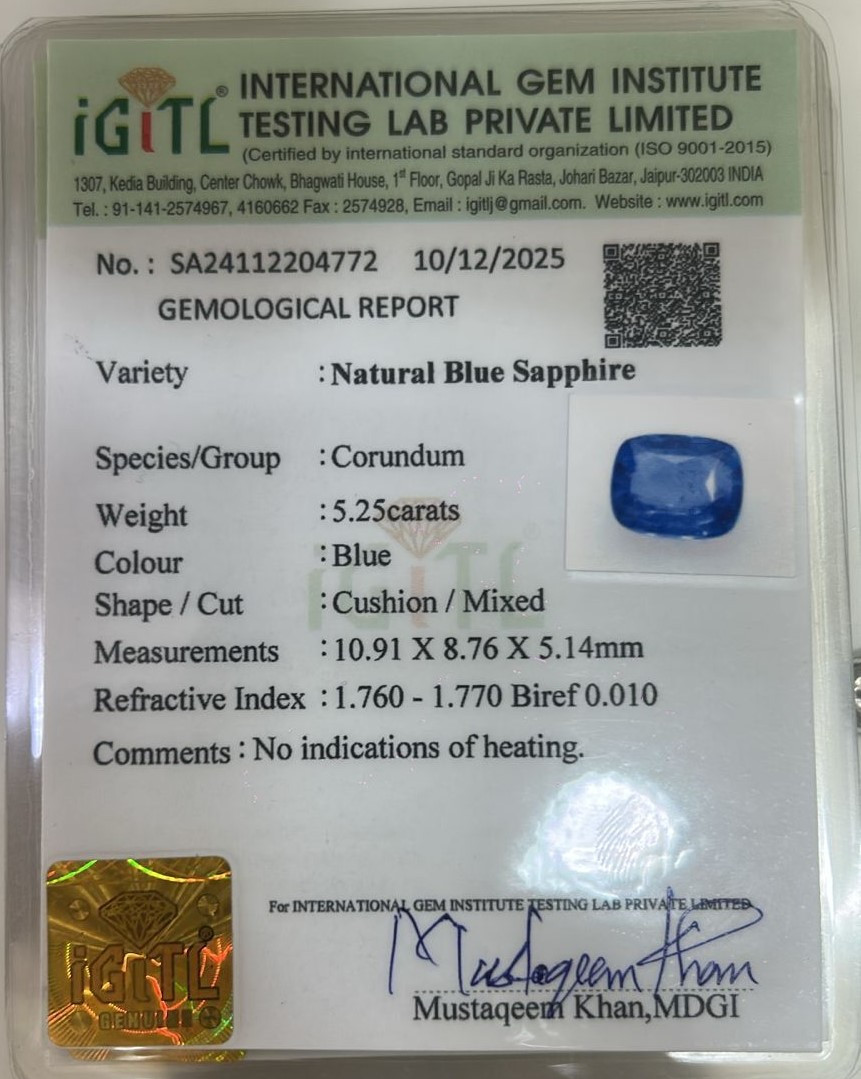 Blue Sapphire - 5.25 Carat