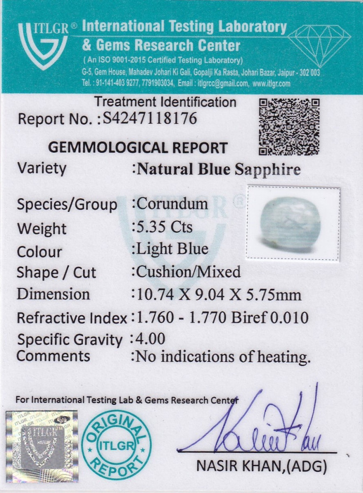 Blue Sapphire - 5.35 Carat