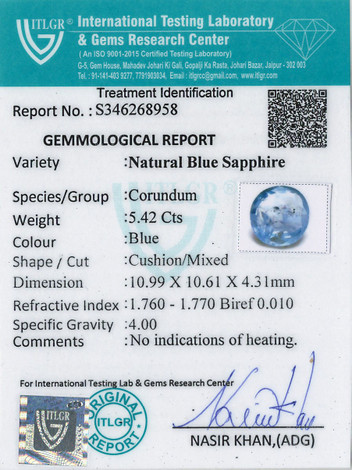 Blue Sapphire - 5.42 Carat