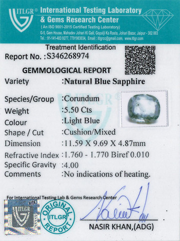 Blue Sapphire - 5.5 Carat