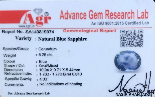 Blue Sapphire - 6.25 Carat