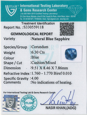 Blue Sapphire - 6.3 Carat