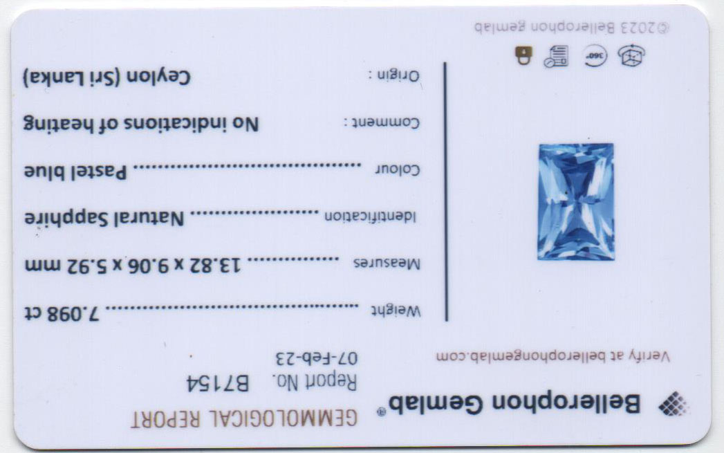 Blue Sapphire - 7.09 Carat