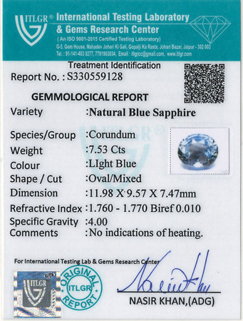 Blue Sapphire - 7.53 Carat