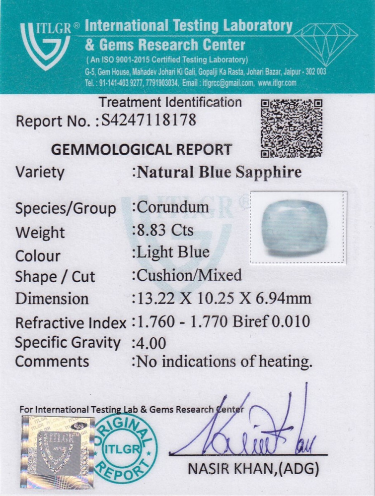 Blue Sapphire - 8.83 Carat