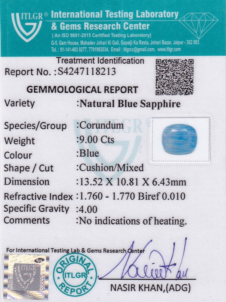 Blue Sapphire - 9 Carat