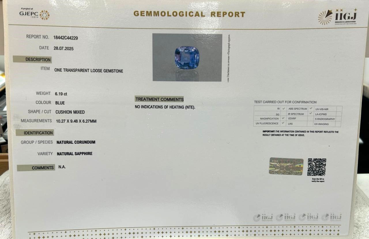 Blue Sapphire (Neelam) - 6.19 Carat