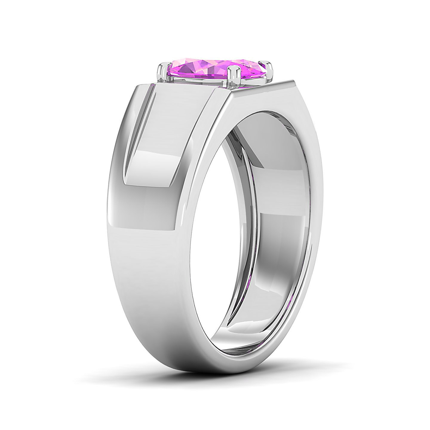 Blush Majesty Wide Shank Pink Sapphire Ring
