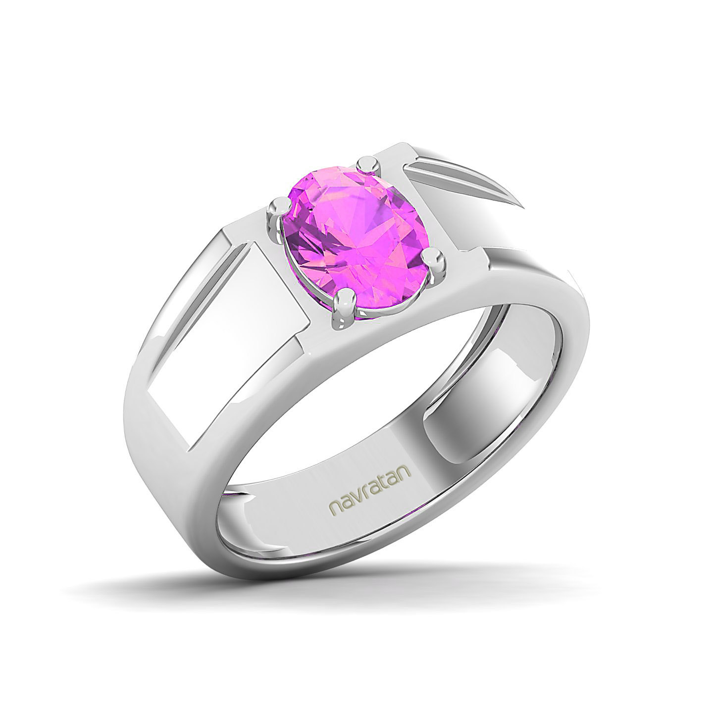 Blush Majesty Wide Shank Pink Sapphire Ring