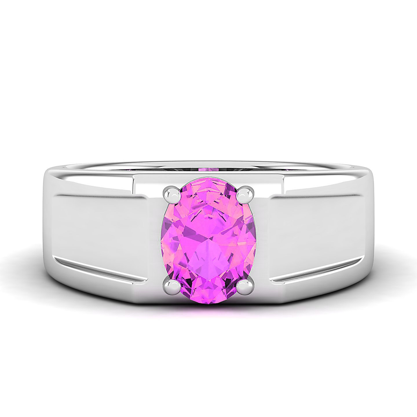 Blush Majesty Wide Shank Pink Sapphire Ring