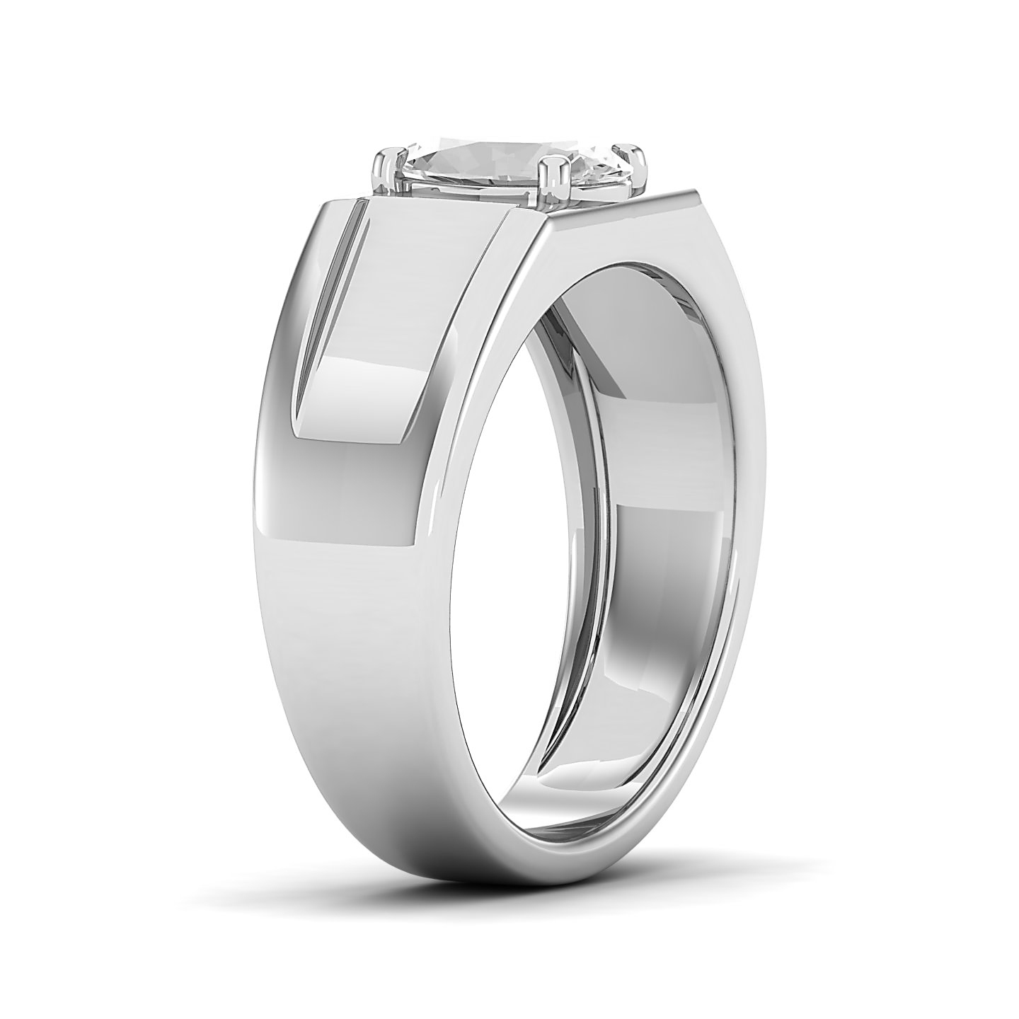 Blush Majesty Wide Shank White Sapphire Ring