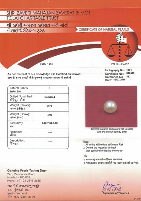 Basra Pearl - 2.75 Carat