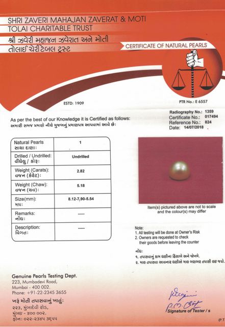 Basra Pearl - 2.82 Carat