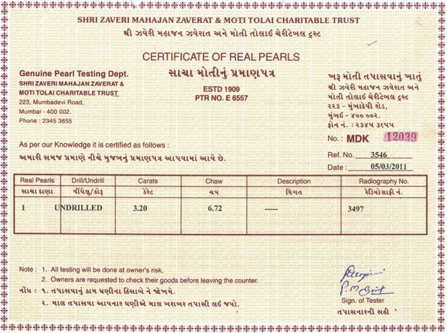 Basra Pearl - 3.20 Carat