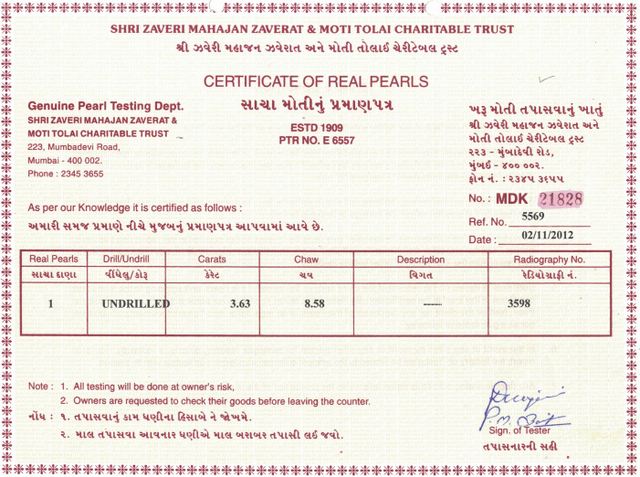 Basra Pearl - 3.63 Carat