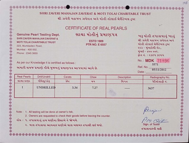 Basra Pearl - 3.34 Carat