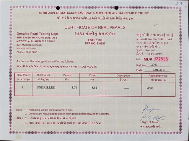 Basra Pearl - 3.70 carat
