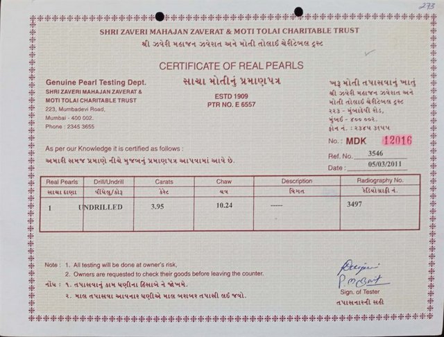 Basra Pearl - 3.95 Carat