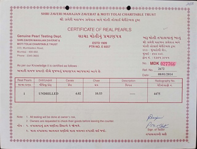 Basra Pearl - 4.02 carat