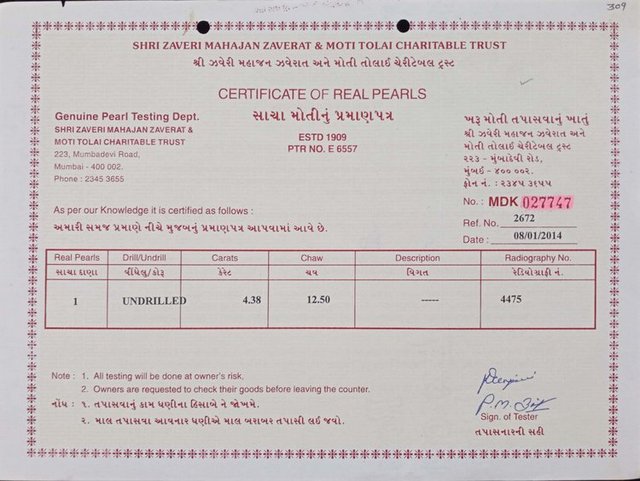 Basra Pearl - 4.38 carat