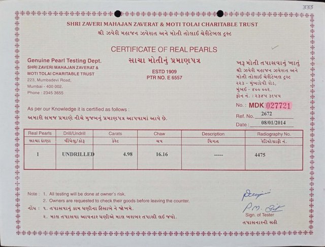 Basra Pearl - 4.98 carat