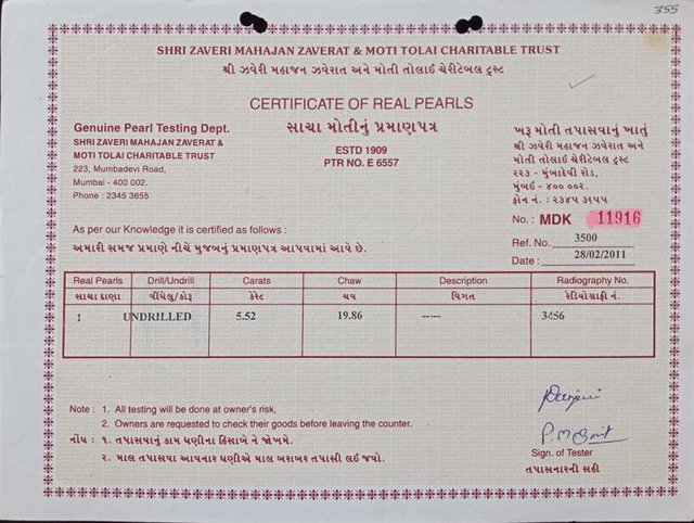 Basra Pearl - 5.52 Carat