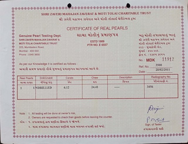 Basra Pearl - 6.12 Carat