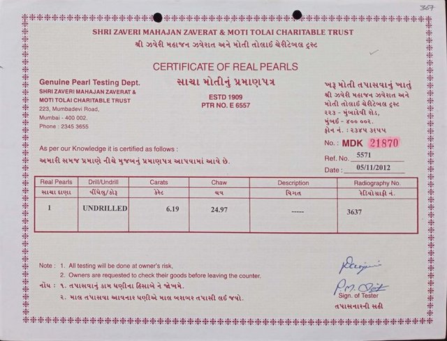 Basra Pearl - 6.19 Carat