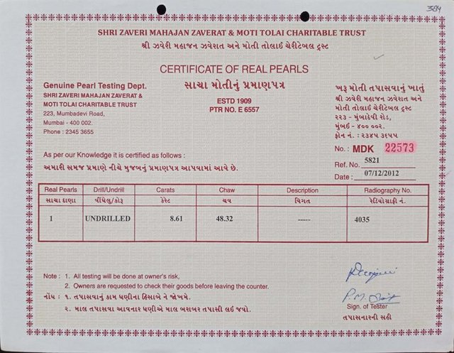 Basra Pearl - 8.61 carat