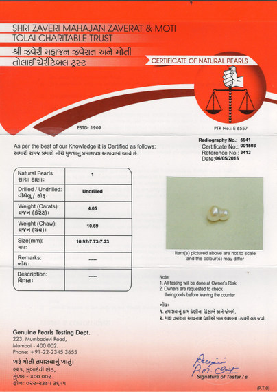 Basra Pearl - 4.05 Carat