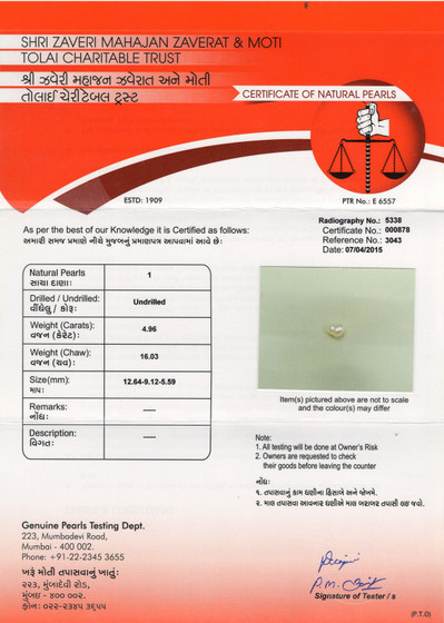 Basra Pearl - 4.96 Carat