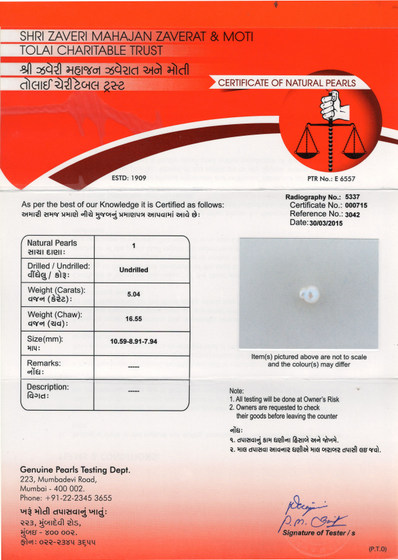 Basra Pearl - 5.04 Carat