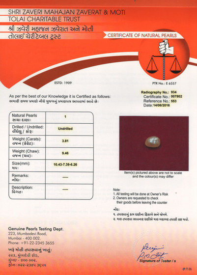 Basra Pearl - 3.81 Carat