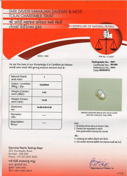 Basra Pearl - 4.83 Carat