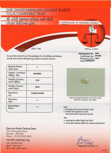 Basra Pearl - 5.26 Carat