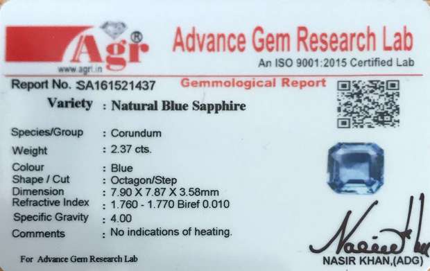 Blue Sapphire - 2.37 Carat